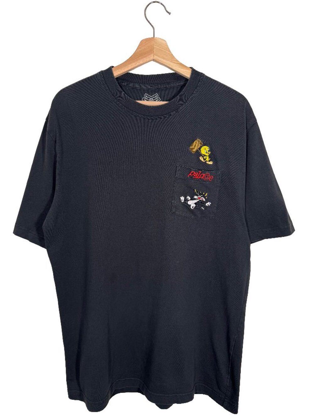 Palace Skateboards FW20 x Looney Tunes Tweety-P Pocket T-shirt Black men's Large